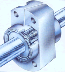 roller nut with central flange